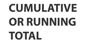 Cumulative or running total